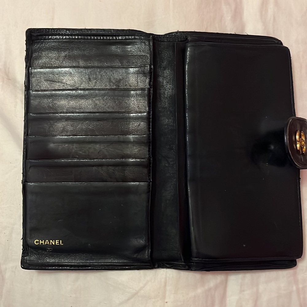 SOLD Authentic WOC Large Timeless Wild Stitch Chanel Leather Wallet Snap Closure - Picture 7 of 12